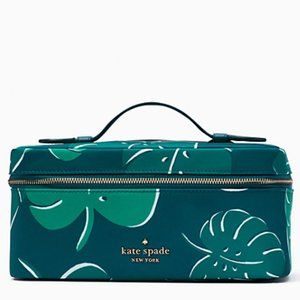 Kate Spade Chelsea Medium Monstera Leaves Cosmetic Case